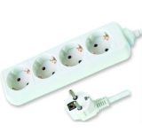 4 Way German Power Extension Strip Without Switch