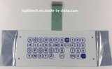 Grid of Silver Contact Matrix Buttons Membrane Keypad