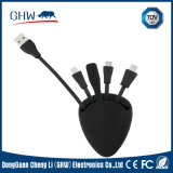 3 in 1 Silicon Many Colors Power Cable fashion Design