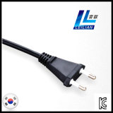 2-Pin Korea Power Cord Plug 2.5A 250V Yl003b