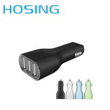 LED Light Promotional Phone USB Car Charger with 3 USB
