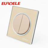 British Standard 86*86mm Gold Color 250V Acrylic Wall Switch