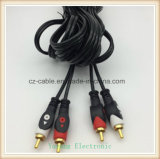 2RCA/2r AV/TV/Audio Plug Cable to 2RCA/2r Jack, 2r-2r Interconnect Cable