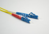 LC Upc 9/125 Fiber Patch Cord with Red and Blue Boot