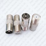 RF Connector F Female to TV PAL Male Plug Coaxial Connector Adapter Nickel