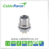 M8 3pin Panel Front Mounting Circular Connector for Industrial Camera and Material Handling with Ce Certification