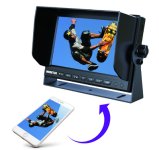 10.1 Inch Mirror Link Car Rear View LCD Monitor 2 AV Input and Built in Speaker Include Removable Sunshield