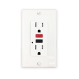 15A Tamper-Resistant GFCI Outlet with LED Indicator, White, ETL Listed