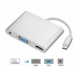 USB 3.1 Type C to HDMI+VGA+3.5mm Audio Adapter 3 in 1 USB 3.1 USB-C Converter Cable for MacBook