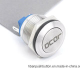 Hban 19mm Flat Round Momentary Latching with Customized Symbol Backlighting Waterproof Metal Pushbutton Switch