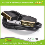 Gold Plug RoHS 21pin Scart Cable