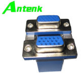 D-SUB High Density Stacked Right Angle Female 15p to Female 15p Connector
