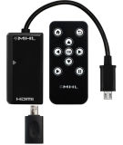 Remote Control Micro USB Mhl to HDMI HDTV Cable Adapter