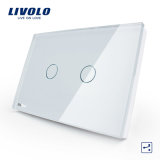 Livolo Home Wall Light Touch Switch 2-Gangs 2-Way, Vl-C302s-81/82