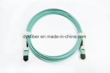 Fiber Optic Patch Cord Om3 Aqua MPO/MTP 8/12/24 Core Trunk Multicore Fiber Optic Jumper