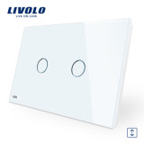 Livolo Ivory White Glass Panel Au/Us Standard Curtain Touch Switch Vl-C902W-11/12