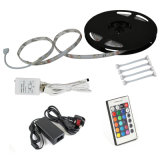 RGB 300LEDs 5050 SMD LED Tape Strip Light Kit +5A Adapter IR Controller