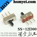 Slide Switch with 3pin Straight DIP Type Toggle Switch (SS-12D00)