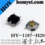 SMD Tact Switch with 4*4*2mm Round Button 4pin (HY-1187-H20)