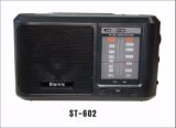 Am FM Radio Portable by 2 AA Battery with 3.5 Headphone Jack Small Compact Size for Bedroom Power Outage (Black)