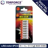 Mercury&Cadmium Free China Supplier Digital Alkaline Battery (LR03-AAA 8PCS)