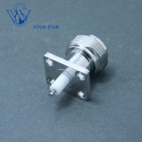 Female Jack 13.7X18mm Rectangle Flange N Connector with Stub Terminal Extended 6.4mm Insulator and 2.3mm Pin