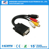 1PCS 3 RCA Female Converter VGA to Video out Adapter