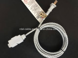 Black Textile Fabric Twisted Electrical Cord