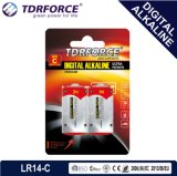 Mercury&Cadmium Free China Factory Digital Alkaline Battery (LR14/C size)