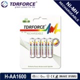 AA/Hr6 1600mAh Rechargeable Nickel Metal Hydride Long Service Life Battery with Ce for Toy