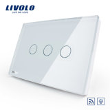 Livolo Glass Panel Dimmer Remote Wall Touch Switch 3 Gangs Vl-C303dr-81/82
