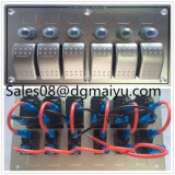 6 Gang LED Boat Caravan Circuit Rocker Switch Panel Aluminum Combination Switch