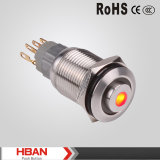 ISO9001 UL Hbasn 16mm Illuminated High Round LED Switch