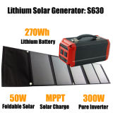 Portable Solar Power Storage with Lithiumlife 270wh Backup Power
