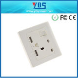Double 13A Wall Socket with Switch British Standard
