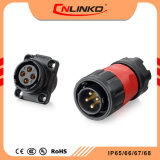Cnlinko Contact Gold-Plated Wire 4pins Power Connector Underwater IP65/IP67 Welding Cable Connector for LED Equipment