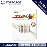 1.2V (HR03-AAA 500mAh) Rechargeable Low Self Discharge Nickel Metal Hydride China Fatory Battery