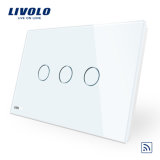 Livolo Sales 3 Gang Socket Touch Wall Sensor Switch (VL-C903R-11/12)
