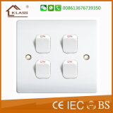 4gang Push Button Light Switches with Ce IEC BS Certificate