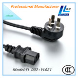 Water Proof PVC Insulated Chinese Power Cord with Connector
