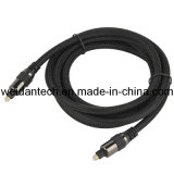 2017 Cheapest Black Mesh Sleeve Toslink Cable