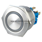 25mm Waterproof Momentary 1no1nc Illuminated Reset Stainless Steel Electric Switch