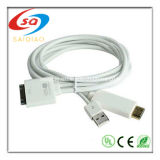30pins HDMI Cable with Charging USB Cable for iPad