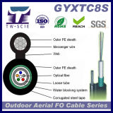Outdoor Aerial Fiber Optic Cable with Self-Supporting Messenger Gyxtc8s
