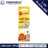 Alkaline Dry Battery with Ce Approved for Toy 12PCS in Carton Box (LR03-AAA Size)
