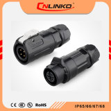 Cnlinko 2018 Hot Selling Small Wire 4pin Connector Power Supply Plugs and Sockets Lighted Electrical Waterproof IP67 Connector