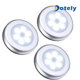 6 LED Round Motion Sensor Light, Cordless Battery-Powered LED Night Light