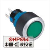 Onpow 22mm Illuminated Round Push Button Switch (LAS1-AWY-11/G/12V, CE, CCC, VDE, RoHS, REECH)