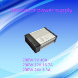 200W 5V 40A AC/ DC RAINPROOG SWITCHING POWER SUPPLY FOR OUTDOORS LED LIGHTING