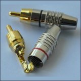 High Quality RCA Connector Metal RCA Male Plug (1041)